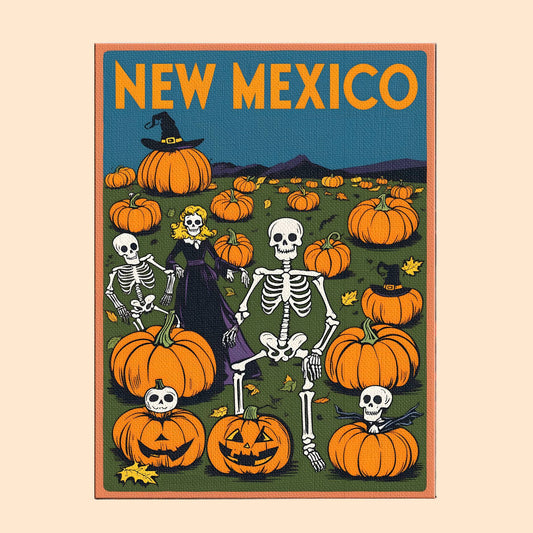 Halloween New Mexico US State - Paint by numbers kit
