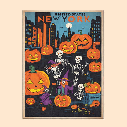 Halloween New York US State - Paint by numbers kit
