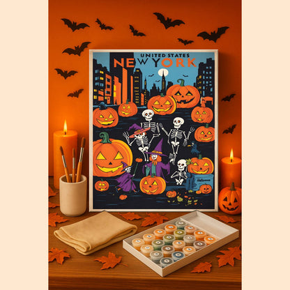 Halloween New York US State - Paint by numbers kit