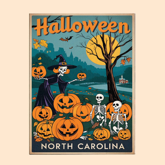 Halloween North Carolina US State - Paint by numbers kit