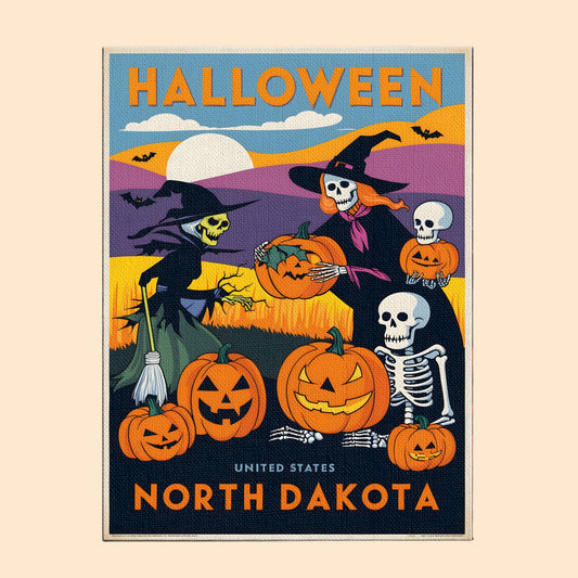 Halloween North Dakota US State - Paint by numbers kit