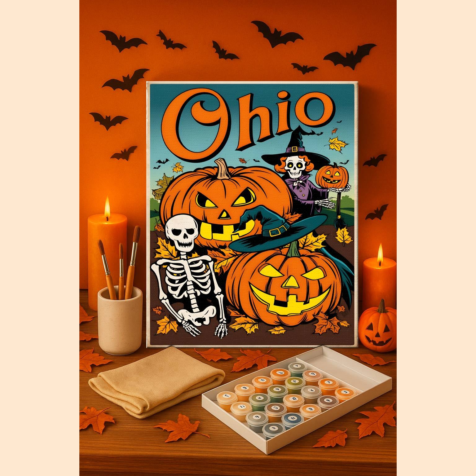 Halloween Ohio US State - Paint by numbers kit