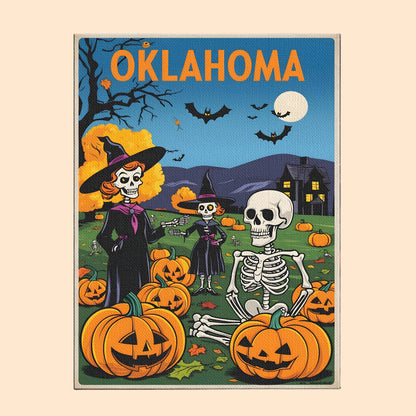 Halloween Oklahoma US State - Paint by numbers kit