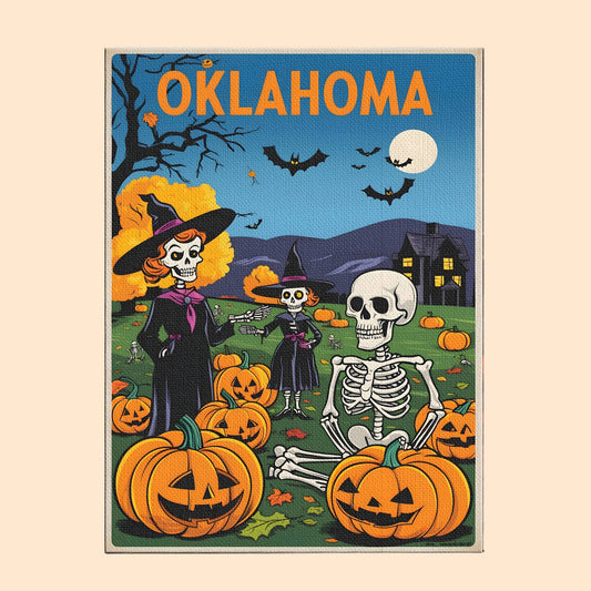 Halloween Oklahoma US State - Paint by numbers kit