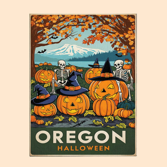 Halloween Oregon US State - Paint by numbers kit