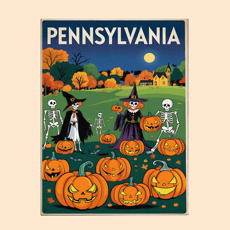 Halloween Pennsylvania US State - Paint by numbers kit