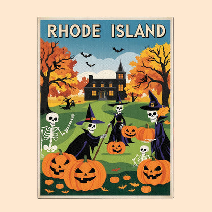 Halloween Rhode Island US State - Paint by numbers kit
