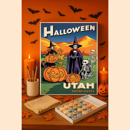 Halloween Utah US State - Paint by numbers kit