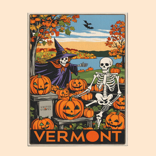 Halloween Vermont US State - Paint by numbers kit