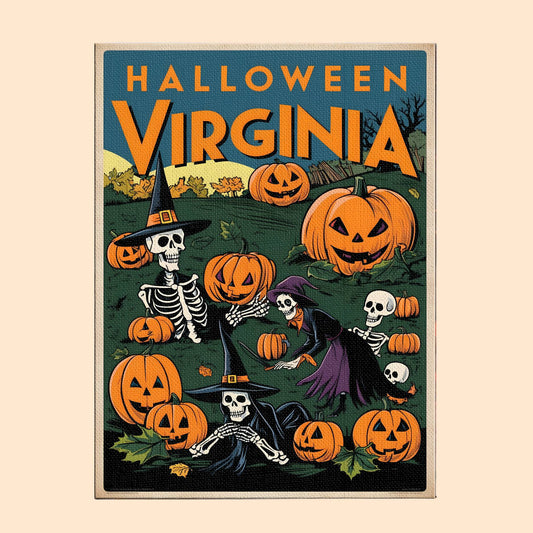 Halloween Virginia US State - Paint by numbers kit