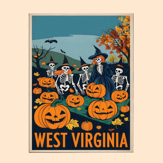 Halloween West Virginia US State - Paint by numbers kit