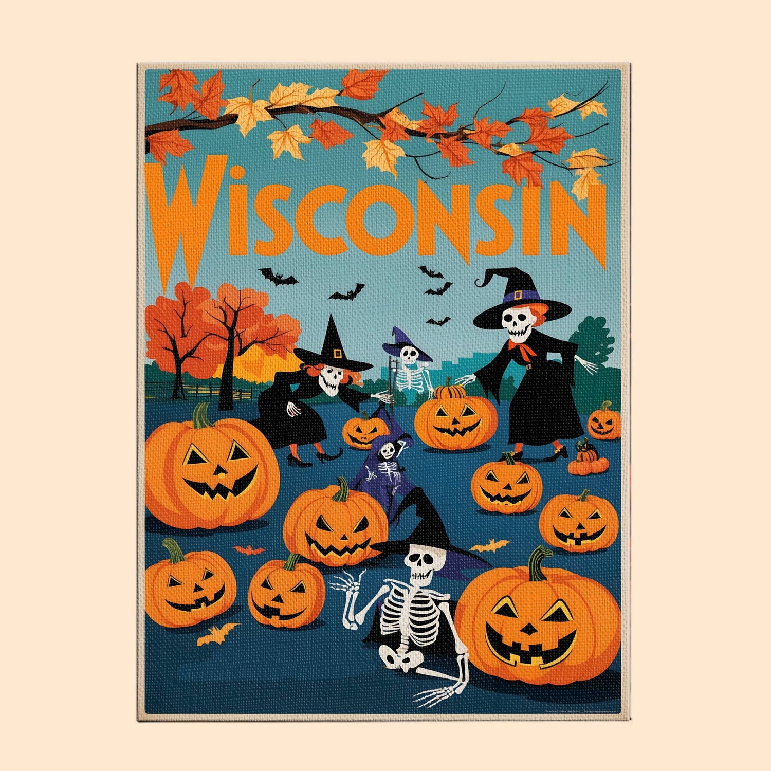 Halloween Wisconsin US State - Paint by numbers kit