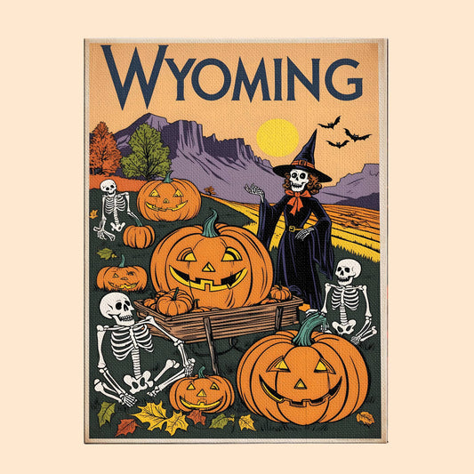 Halloween Wyoming US State - Paint by numbers kit