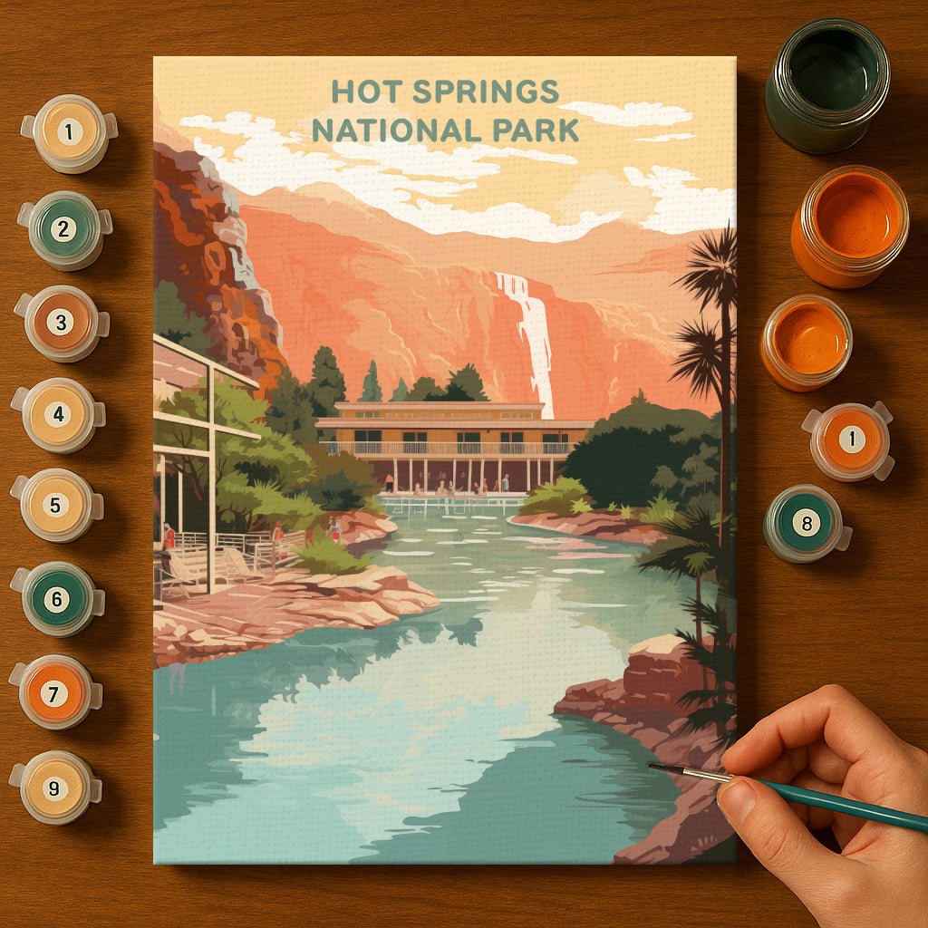 Hot Springs National Park (Original Edition) | Paint by Numbers Kit EasyArtJoy