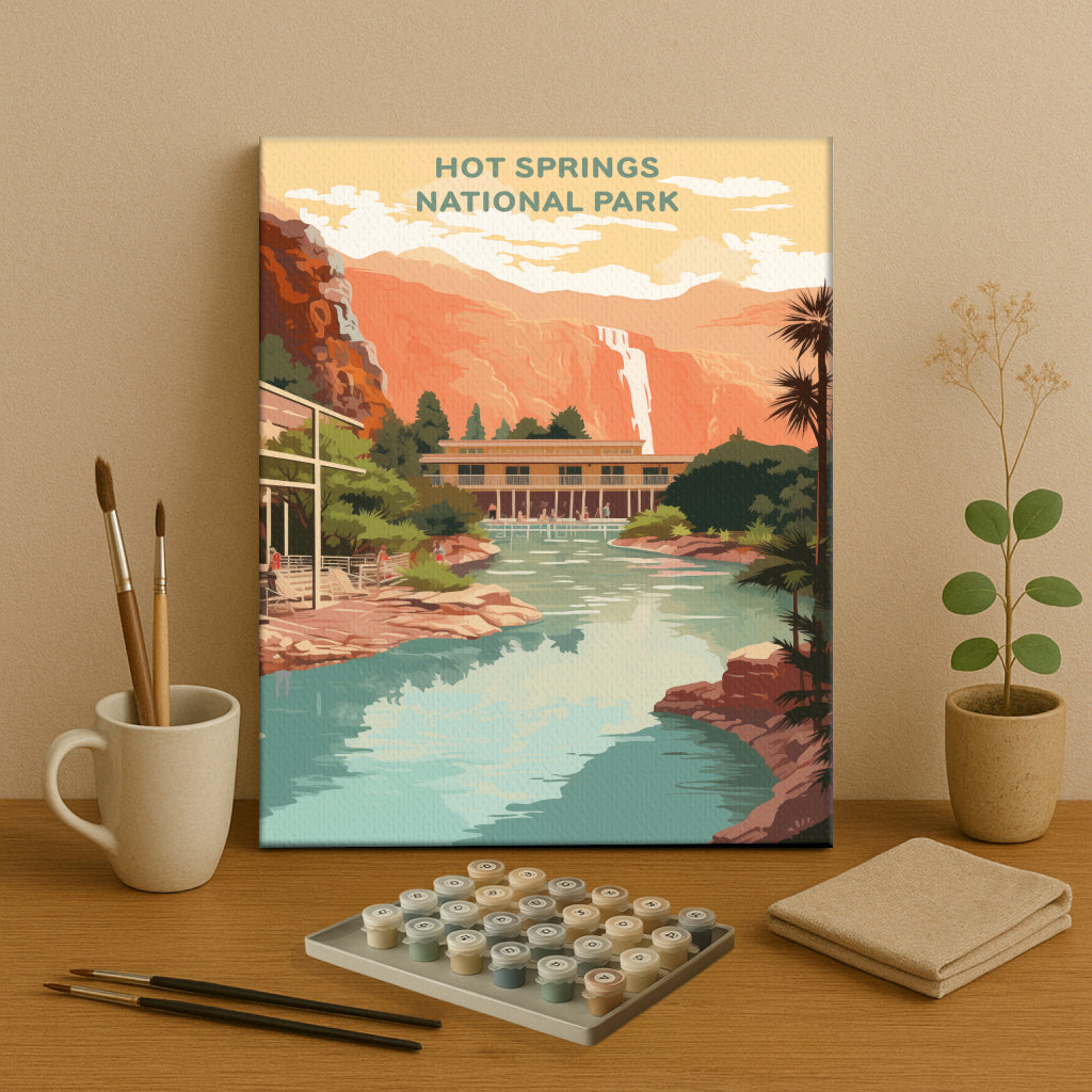 Hot Springs National Park (Original Edition) | Paint by Numbers Kit EasyArtJoy