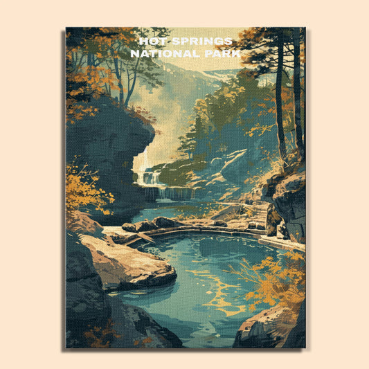 Hot Springs National Park | Paint by Numbers Kit EasyArtJoy