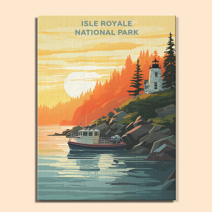 Isle Royale National Park (Original Edition) | Paint by Numbers Kit EasyArtJoy