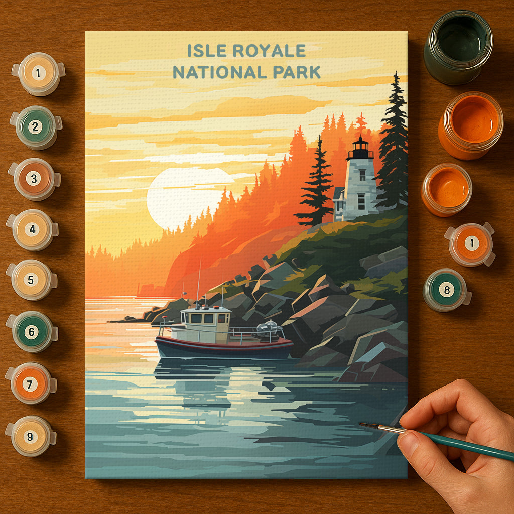 Isle Royale National Park (Original Edition) | Paint by Numbers Kit EasyArtJoy