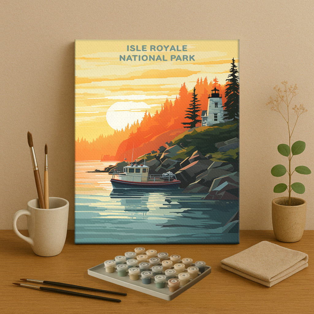 Isle Royale National Park (Original Edition) | Paint by Numbers Kit EasyArtJoy