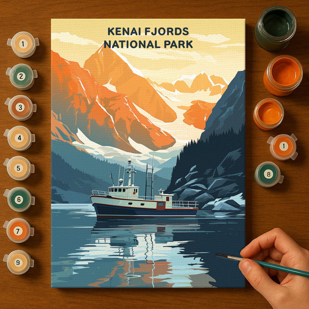 Kenai Fjords National Park (Original Edition) | Paint by Numbers Kit EasyArtJoy