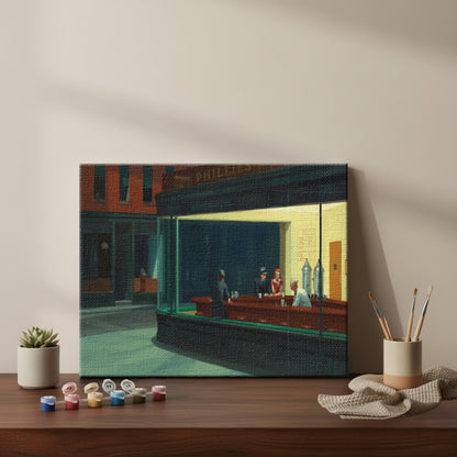 Late Night Diner Scene | Paint by Numbers Kit EasyArtJoy