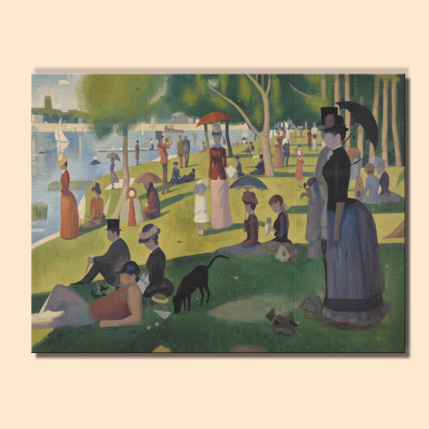 Lazy Sunday at the Riverside Park | Paint by Numbers Kit EasyArtJoy