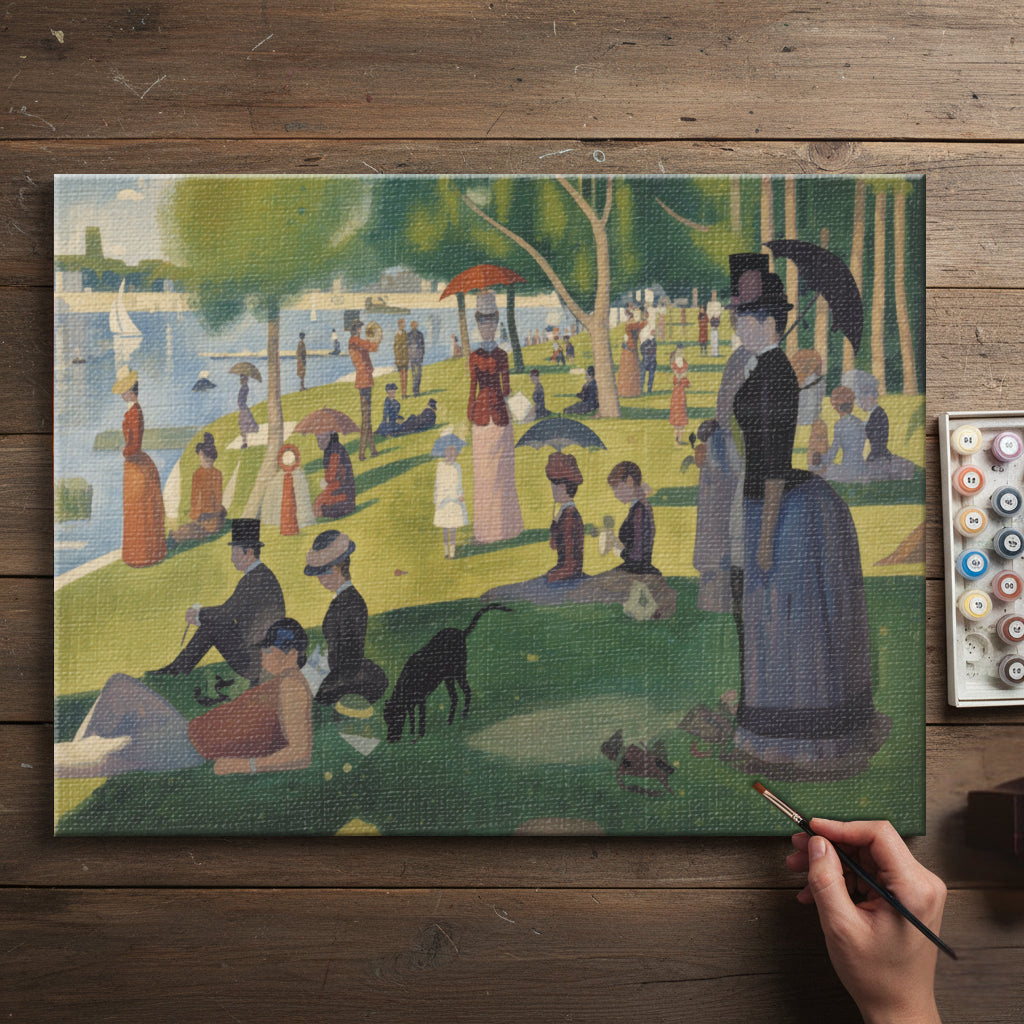 Lazy Sunday at the Riverside Park | Paint by Numbers Kit EasyArtJoy