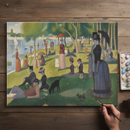 Lazy Sunday at the Riverside Park | Paint by Numbers Kit EasyArtJoy