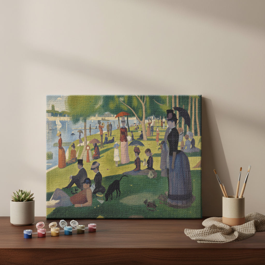 Lazy Sunday at the Riverside Park | Paint by Numbers Kit EasyArtJoy
