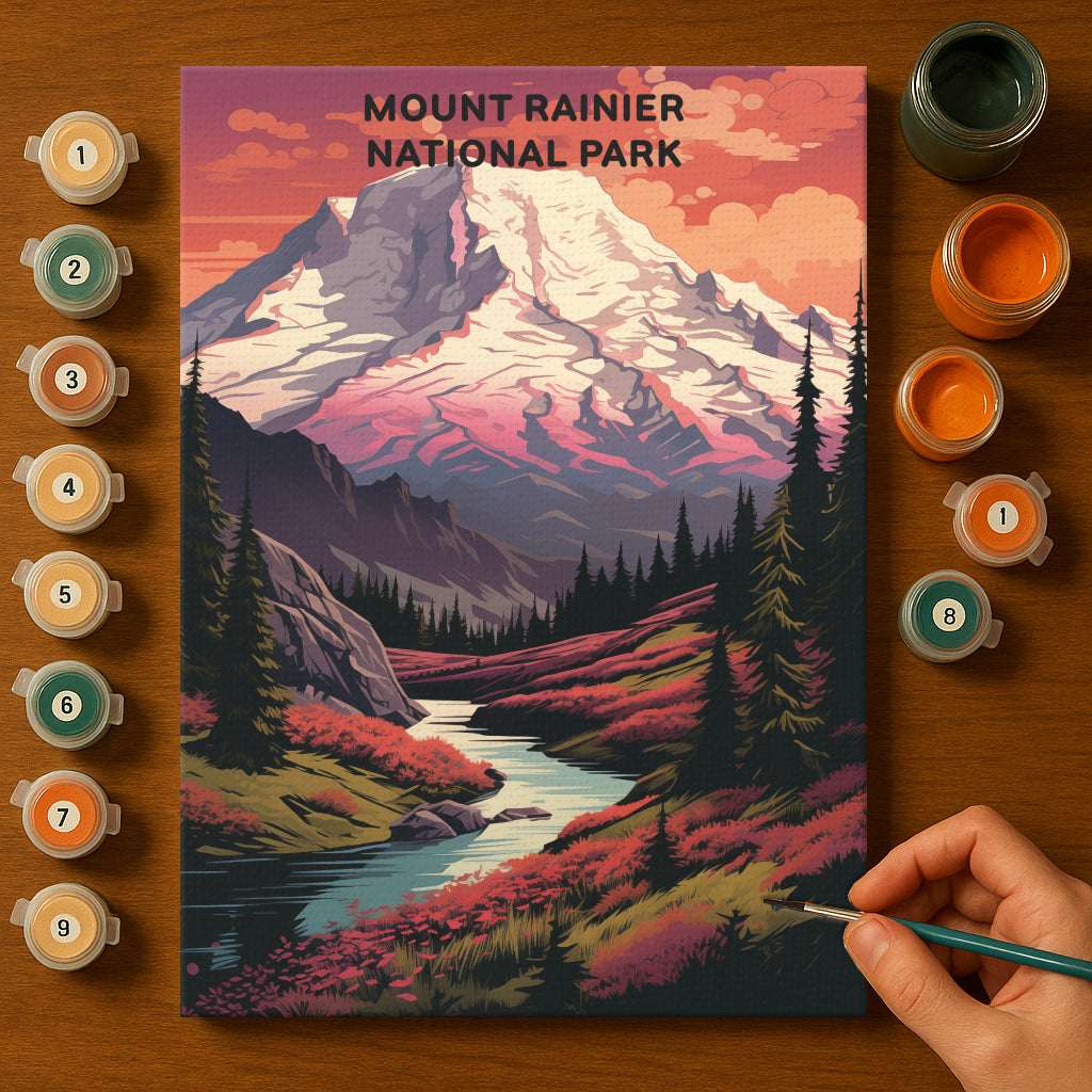 Mount Rainier National Park (Original Edition) | Paint by Numbers Kit EasyArtJoy