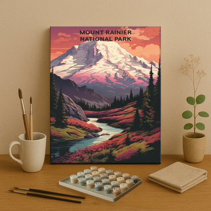 Mount Rainier National Park (Original Edition) | Paint by Numbers Kit EasyArtJoy