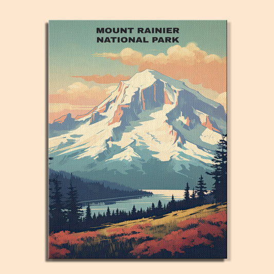Mount Rainier National Park | Paint by Numbers Kit EasyArtJoy