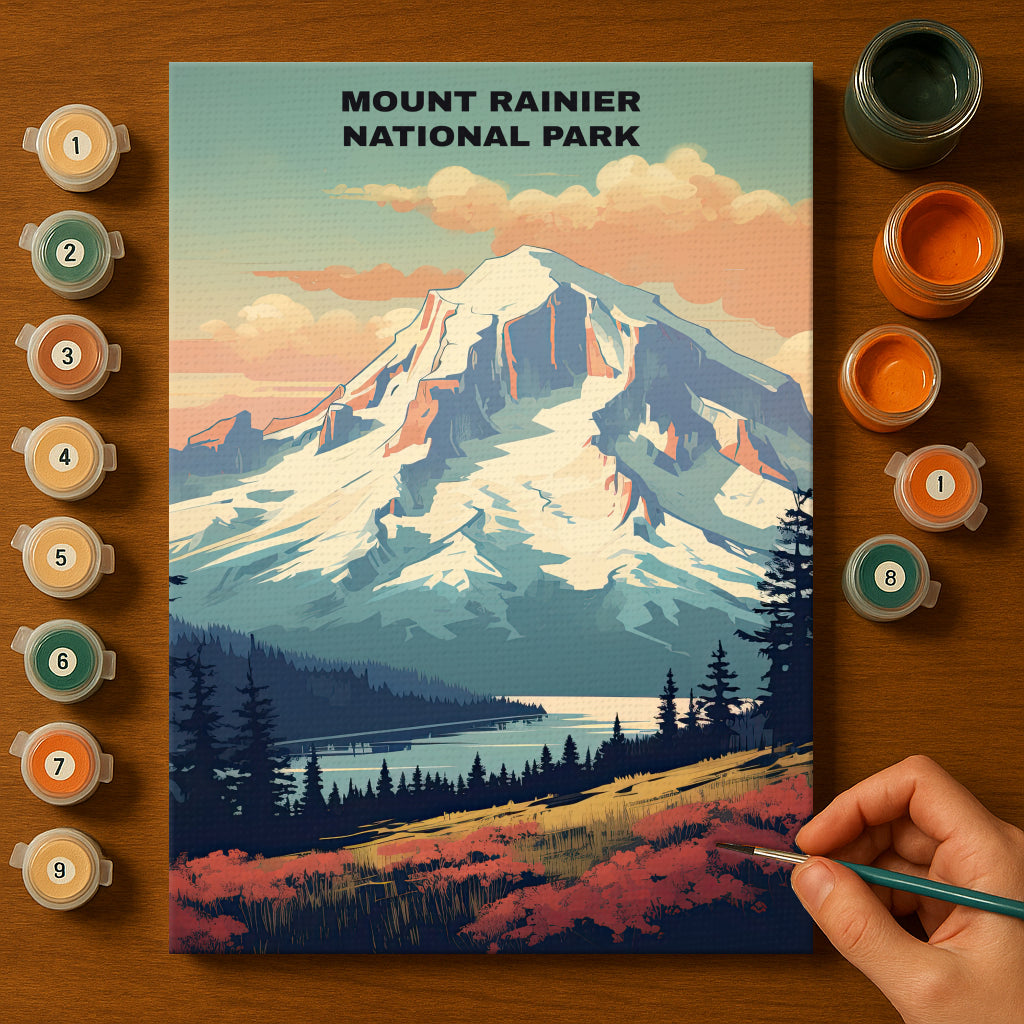 Mount Rainier National Park | Paint by Numbers Kit EasyArtJoy