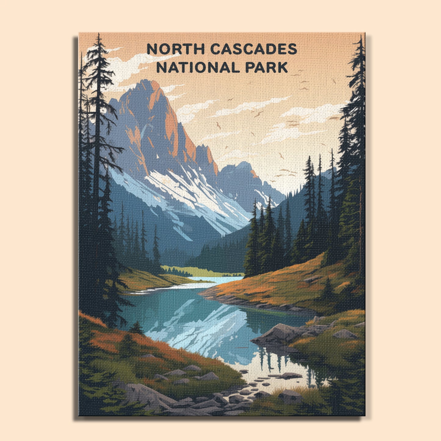 North Cascades National Park (Original Edition) | Paint by Numbers Kit EasyArtJoy