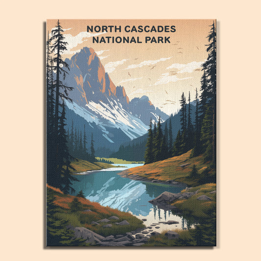 North Cascades National Park (Original Edition) | Paint by Numbers Kit EasyArtJoy