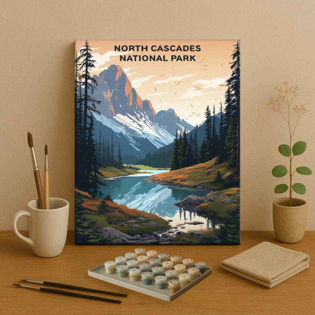 North Cascades National Park (Original Edition) | Paint by Numbers Kit EasyArtJoy