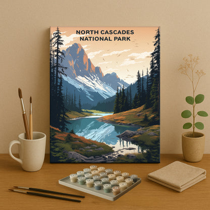 North Cascades National Park (Original Edition) | Paint by Numbers Kit EasyArtJoy