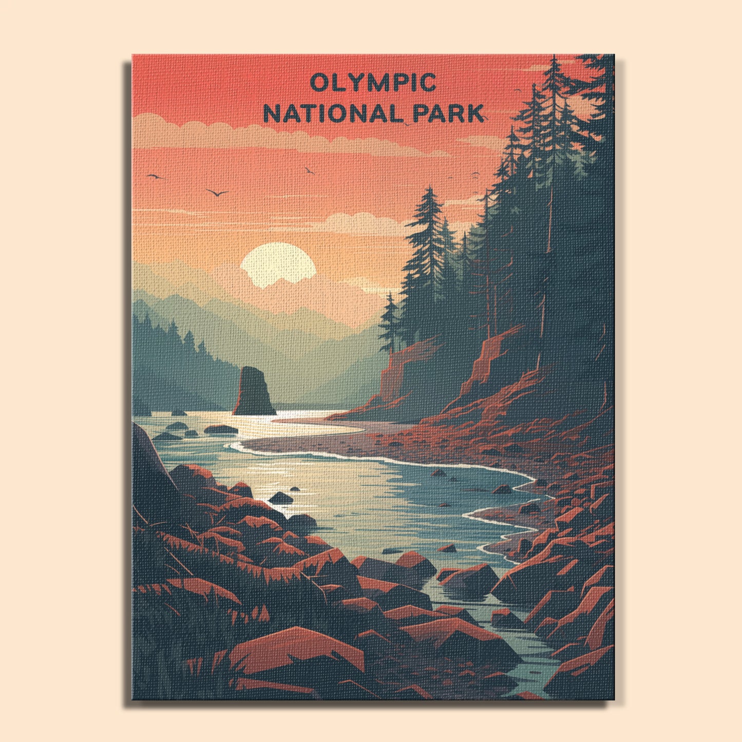 Olympic National Park (Original Edition) | Paint by Numbers Kit EasyArtJoy
