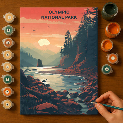 Olympic National Park (Original Edition) | Paint by Numbers Kit EasyArtJoy