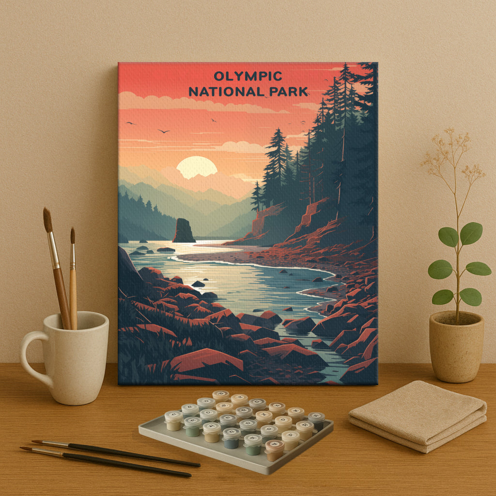 Olympic National Park (Original Edition) | Paint by Numbers Kit EasyArtJoy