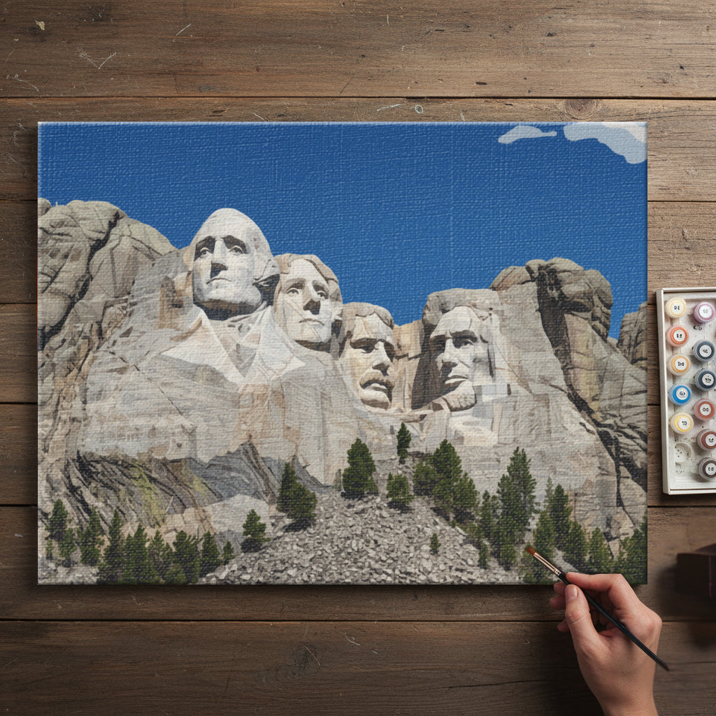 Presidents Carved in Stone | Paint by Numbers Kit EasyArtJoy