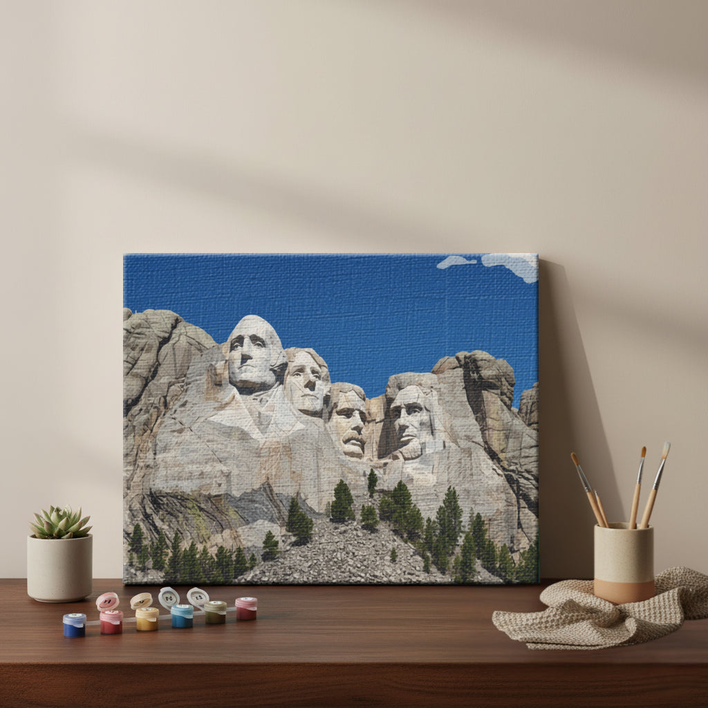 Presidents Carved in Stone | Paint by Numbers Kit EasyArtJoy