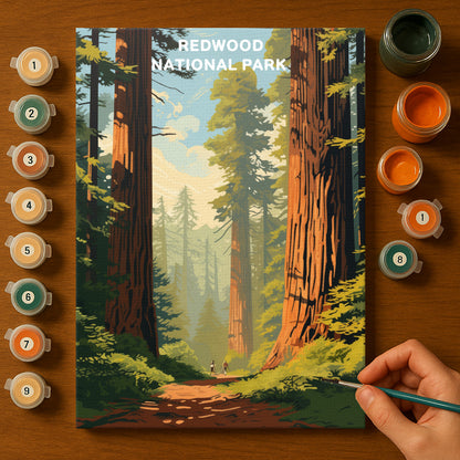 Redwood National Park (Original Edition) | Paint by Numbers Kit EasyArtJoy
