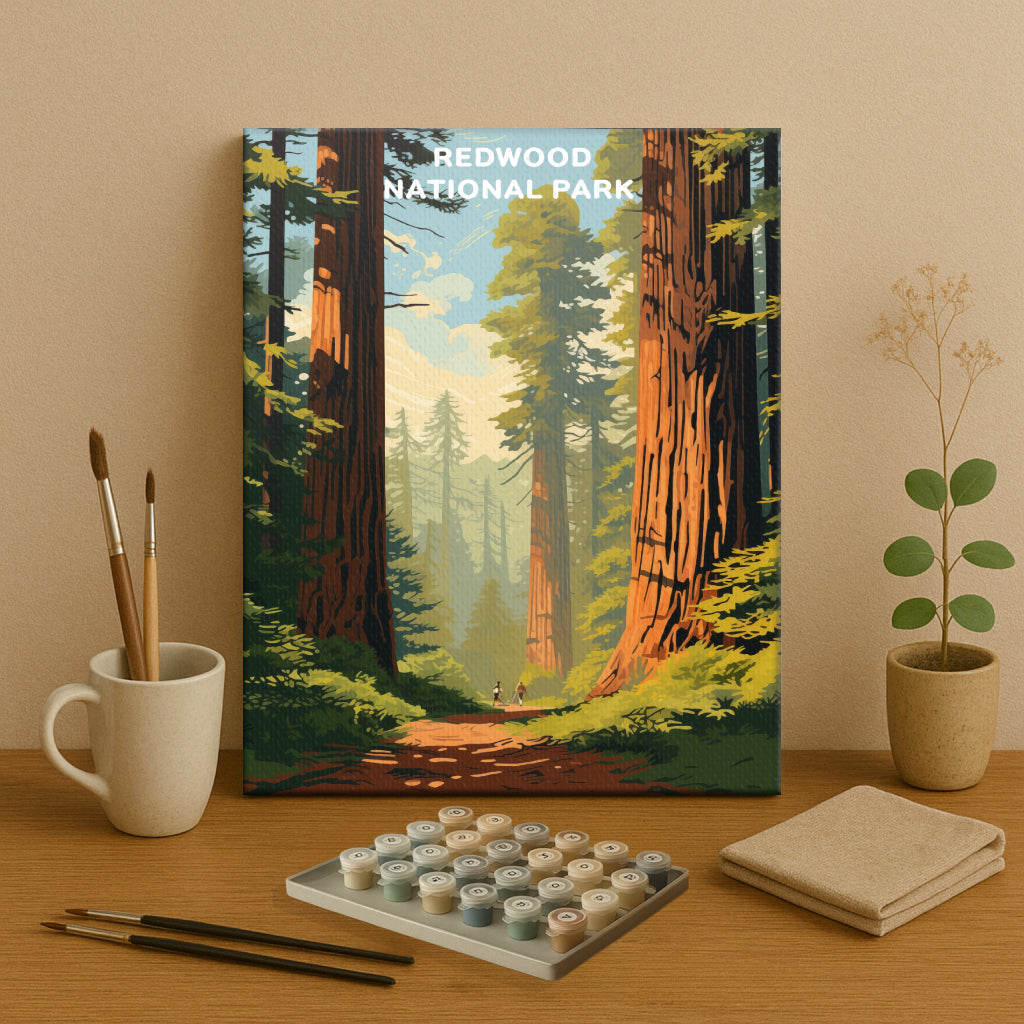 Redwood National Park (Original Edition) | Paint by Numbers Kit EasyArtJoy