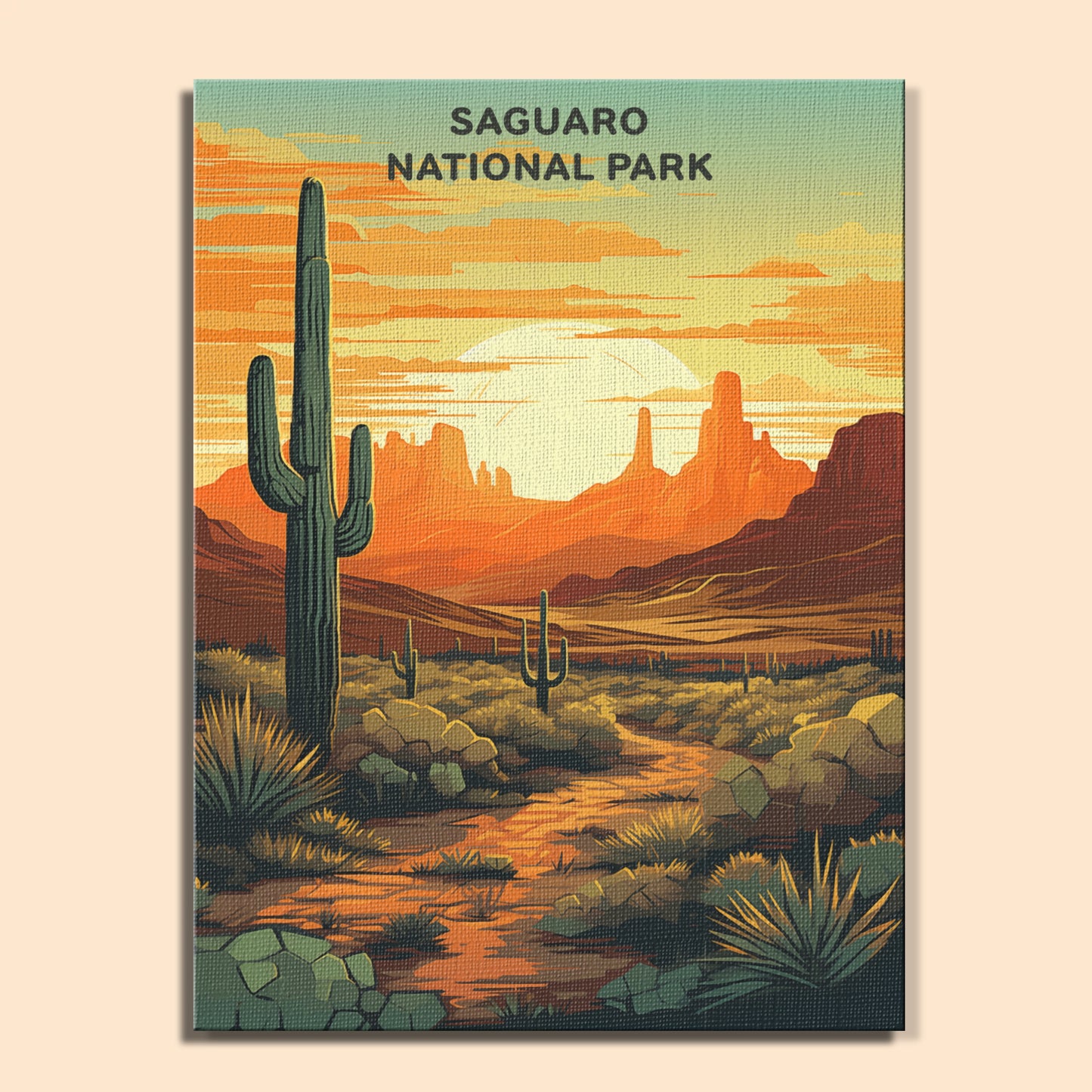 Saguaro National Park (Original Edition) | Paint by Numbers Kit EasyArtJoy