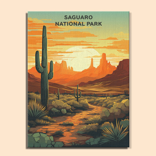 Saguaro National Park (Original Edition) | Paint by Numbers Kit EasyArtJoy