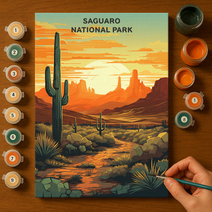 Saguaro National Park (Original Edition) | Paint by Numbers Kit EasyArtJoy
