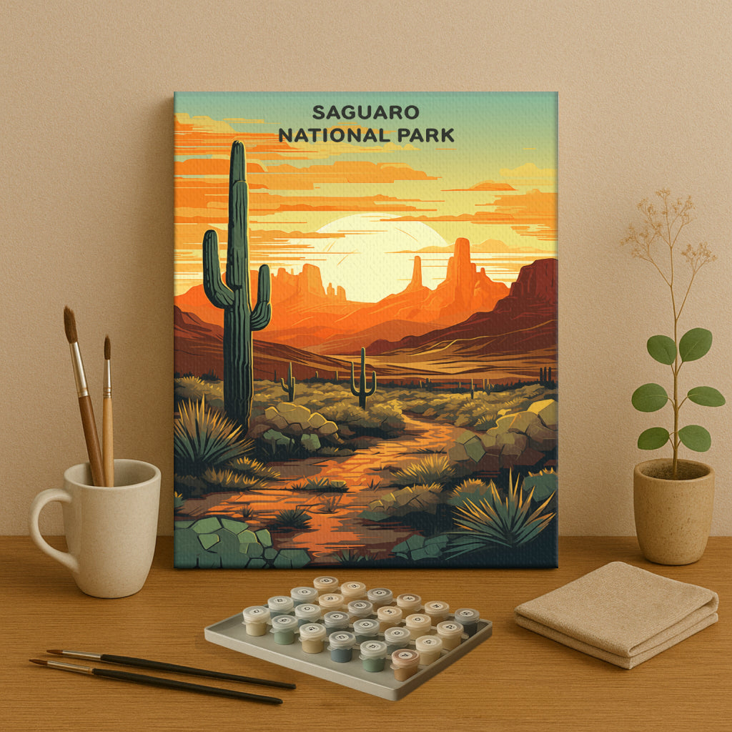 Saguaro National Park (Original Edition) | Paint by Numbers Kit EasyArtJoy