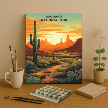 Saguaro National Park (Original Edition) | Paint by Numbers Kit EasyArtJoy