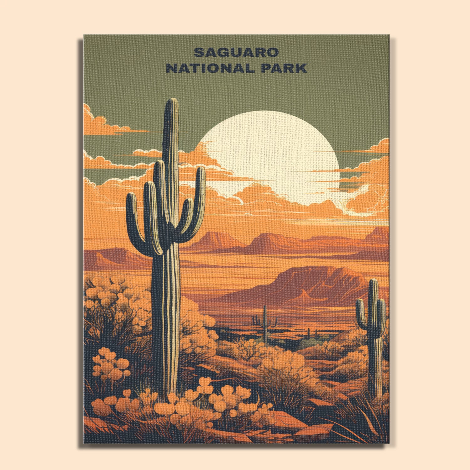 Saguaro National Park | Paint by Numbers Kit EasyArtJoy